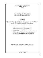 Đề cương Luận văn thạc sĩ Phát triển thủy điện với việc bảo đảm quyền con người. Phân tích từ thực tiễn công trình thủy điện Tuyên Quang