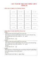 Đề thi  Violympic vòng 16 - Lớp 2 (2011)