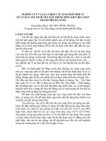 Đề tài Nghiên cứu và lựa chọn các giải pháp hợp lý xử lý đất yếu dưới nền đắp trong điều kiện địa chất thành phố Đà Nẵng