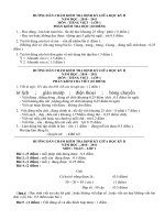 HƯỚNG DẪN CHẤM GIỮA HKII LỚP 1