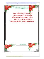 ĐỔI MỚI PHƯƠNG PHÁP VÀ HÌNH THỨC DẠY HỌC BÀI SOẠN ÂM NHẠC LỚP 1 TUẦN 17 ĐẾN TUẦN 20 THEO CHUẨN KTKN MÔN HỌC.