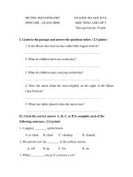 Đề thi HKII Tiếng anh 9 - 6