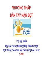 Lớp tập huấn  dạy học theo phương pháp “Bàn tay nặn bột” trong môn hóa học cấp Trung học Cơ sở