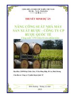 Dự Án Nâng Cấp Nhà Máy Sản Xuất Rượu