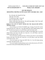 báo cáo bồi dưỡng thường xuyên giáo dục thường xuyên modul 28, 15, 13,1