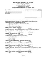 Đề thi lý thuyết tin Bảng A cấp huyện năm 2011