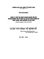 Quản lý thuế thu nhập doanh nghiệp đối với doanh nghiệp vừa và nhỏ tại Chi cục thuế huyện Chương Mỹ Thực trạng, kinh nghiệm và giải pháp