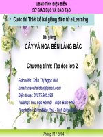 slide tập đọc lớp 2 -cây và hoa bên lăng bác