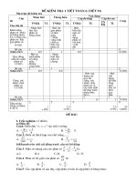 Đề kiểm tra 1 tiết Toán 6 (Tiết 91)