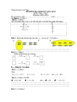 Đề thi giữa kì 2 - lớp 2 - môn toán