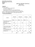 Đề kiểm tra hình học 9 tiét 57, tuần 30(Ma trận, đề, hướng dẫn chấm)