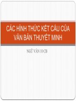 Các hình thức kết cấu của văn thuyết minh