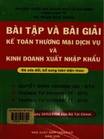 Bài tập và bài giải kế toán thương mại dịch vụ và kinh doanh xuất nhập khẩu