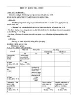 Kiểm tra 1 tiết Sinh 8 (có ma trận)