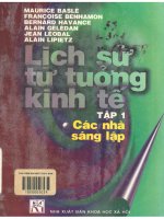 Lịch sử tư tưởng kinh tế. Tập 1- Các nhà sáng lập