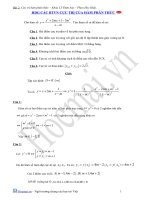 Đề và đáp án về cực trị của hàm phân thức