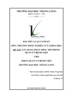 xây dựng phần mềm quản lý bệnh viện