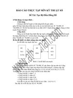 Báo cáo thực tập môn kỹ thuật số, Đề Tài Tạo Bộ Đếm Đồng Hồ