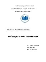tiểu luận marketing căn bản chiến lược STP của sản phẩm poca