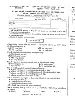 Đề thi nghề cấp THCS năm 2010 - 2011 tỉnh Ninh Bình