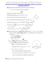 Bài toán về phương trình tiếp tuyến và cát tuyến với