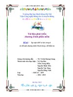 Tài liệu phát triển chương trình phần mềm Đề tài  Tạo một ADT có tên Array.h và viết một chương trình CheckArray.c để kiểm tra