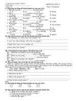 WRITTEN TEST 4 + KEY English 6