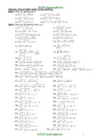 Bài tập về phương trình và bất phương trình chứa căn