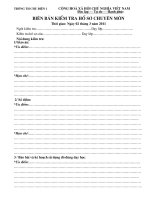 Biên bản kiểm tra hồ sơ chuyên môn