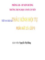 Tiết 46: Thấu kính hội tụ