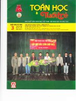 TOÁN HỌC TUỔI TRẺ THÁNG 3 NĂM 2014