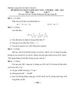 Đề và đáp án KSCL đầu năm L9