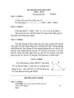 Đề thi + Đáp án thi HSG lớp 5 Trưng Vương  2011