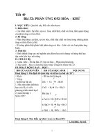 Bài 32: Phản ứng oxi hóa - khử