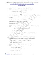 Bài toán thiết lập phương trình đường thẳng