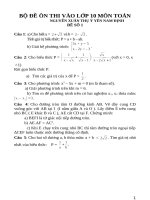 BỘ ĐỀ ÔN THI VÀO LỚP 10 MÔN TOÁN NGUYỄN XUÂN THỤ Ý YÊN NAM ĐỊNH
