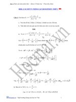 Đề và đáp án về tiệm cận với hàm phân thức