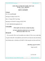 SỬ DỤNG PHƯƠNG PHÁP BÀN TAY NẶN BỘT TRONG DẠY HỌC NGỮ VĂN.