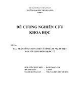 GIẢI PHÁP NÂNG CAO VỊ THẾ VÀ HÌNH ẢNH NGƯỜI VIỆT NAM VỚI CỘNG ĐỒNG QUỐC TẾ