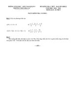 Đề KT 1 tiết  Đại số 8 HK2 (2010 - 2011)