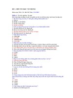 ĐỀ THI MÔN TIN HỌC VĂN PHÒNG