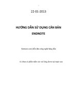 HƯỚNG DẪN SỬ DỤNG CĂN BẢN Endnote