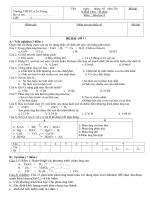 Đề kiểm tra hóa 8 tiết 53