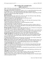 De cuong on tap HKI - Vat ly 9