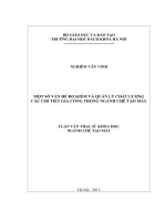 đồ án kỹ thuật cơ khí MỘT SỐ VẤN ĐỀ ĐO KIỂM VÀ QUẢN LÝ CHẤT LƯỢNG CÁC CHI TIẾT GIA CÔNG TRONG NGÀNH CHẾ TẠO MÁY