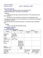 TIẾT 57 ĐỀ KIÊM TRA MỘT TIÉT KỲ II