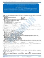 Bài 01. bài tập Công thức tổng quát và tính chất hóa học của Cacbonhidrat