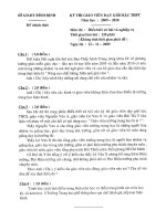 Đề thi Hiểu biết xã hội và nghiệp vụ tỉnh Bình Định năm học 2009 – 2010.