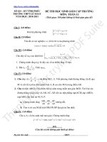 Đề thi HSG lớp 11 cấp trường