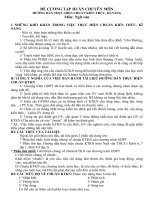 HƯỚNG DẪN THỰC HIỆN CHUẨN KIẾN THỨC, KĨ NĂNG Môn: Ngữ văn